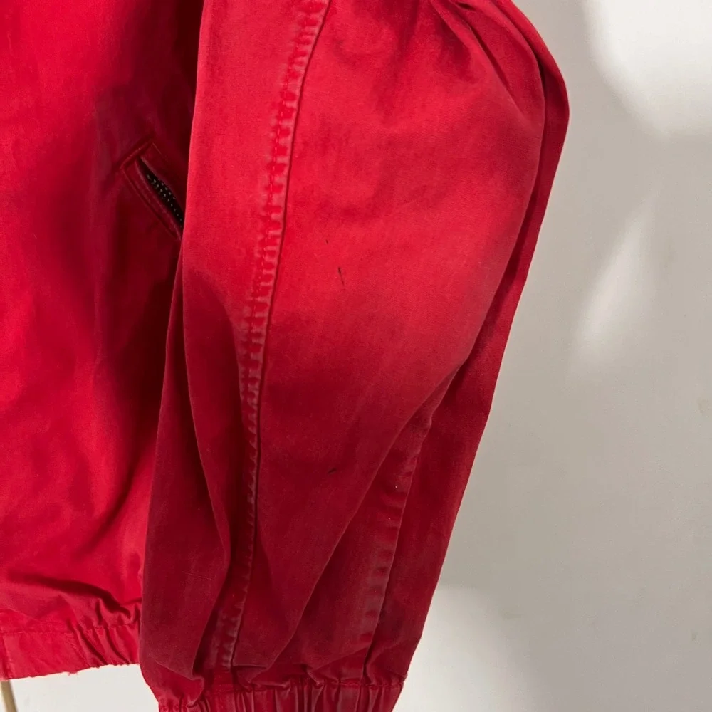 Polo Ralph Lauren Jacket Men XS Red Hooded Cotton Full Zip Classic Casual Preppy